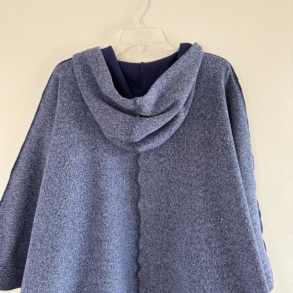 See by Chloe Blue Hooded Poncho, Small - Picture 13 of 13